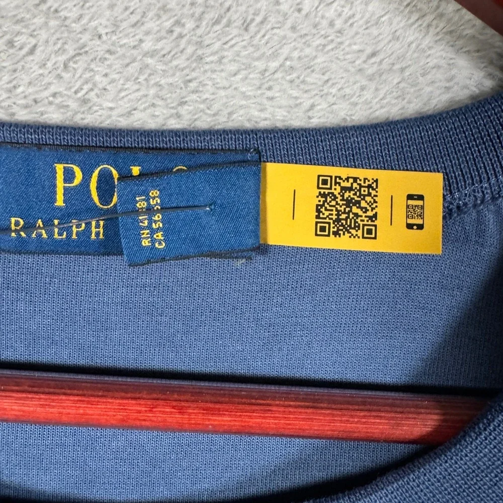 Polo Ralph Lauren Sweatshirt Mens 3XLT 3XL Tall Blue Crew Neck Spell Out $168
